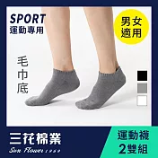 【三花】隱形運動襪(2雙組)襪子  中灰