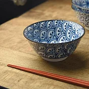 【日本Yamani】美濃燒｜日式和青 陶瓷餐碗500ml ‧ 青海波