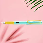 LAMY 鋼筆 / SAFARI狩獵者系列 2024 限量 - pina colada 熱帶風情 筆尖 - EF 熱帶藍黃