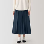 【MUJI 無印良品】女二重織日式和服寬襬褲 S 深藍