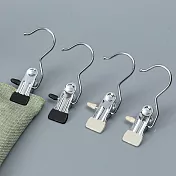 JIAGO 不鏽鋼掛勾褲夾 帽夾(10入) 黑色