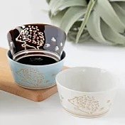 【日本Minoru】Plantaree 刺蝟陶瓷餐碗470ml ‧ 茶棕