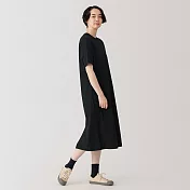 【MUJI 無印良品】女涼感洋裝 S 黑色