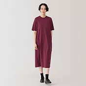 【MUJI 無印良品】女涼感洋裝 S 紫紅