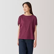 【MUJI 無印良品】女涼感套衫 L 紫紅