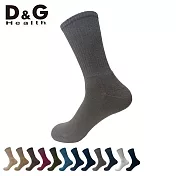 【D&G HEALTH】男運動長襪(D552襪子/毛巾底/除臭襪) 中灰25-28CM