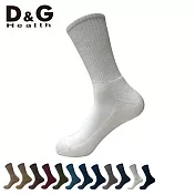 【D&G HEALTH】男運動長襪(D552襪子/毛巾底/除臭襪) 白25-28CM