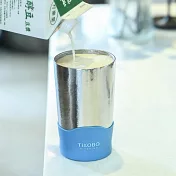 【鈦工坊TiKOBO】純鈦雙層真空 蛋形杯_480ml/馬克杯/水杯 _撞色深藍