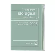 【Mark’s】2025 橫式週記事收納手帳B6變型 ‧ Storage.it/薄荷綠