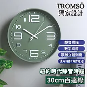 TROMSO紐約時代靜音時鐘-30cm系列 30cm百達綠