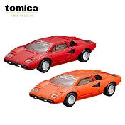 【日本正版授權】TOMICA 多美小汽車 PREMIUM 兩款一組(一般+初回特別式樣)- 33 藍寶堅尼 Countach LP400