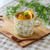 【日本Minoru】Kukka秘境花草 陶瓷馬克杯300ml ‧ 茉莉黃