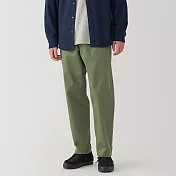 【MUJI 無印良品】男綾織舒適長褲 L 卡其綠