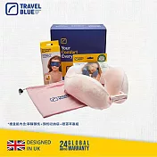 【Travel Blue 藍旅】 頸枕舒適禮盒 高階慢回彈記憶棉 機場免稅同款 U型枕 護頸枕 旅行頸枕 保固24月 粉色禮盒