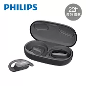 PHILIPS 長續航開放式真無線運動耳機-TAT3708 黑