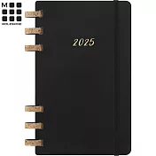 MOLESKINE 2025線圈萬用手帳12M  軟皮-L型黑