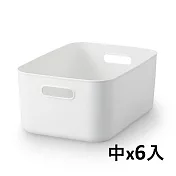 [MUJI無印良品]軟質聚乙烯收納盒/中(6入)