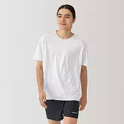 【MUJI 無印良品】男吸汗速乾運動短袖T恤 L 白色