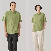 【MUJI 無印良品】男抗UV速乾POLO衫 L 嫩綠