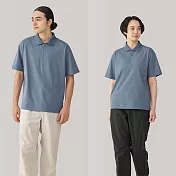 【MUJI 無印良品】男抗UV速乾POLO衫 L 藍色