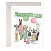 【 E.Frances 】Dog Party Birthday Greeting Card 生日卡 #BD311