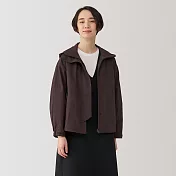 【MUJI 無印良品】女撥水加工可攜式連帽外套 S 深棕