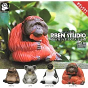 【日本正版授權】全套4款 RBEN STUDIO 胖胖動物公仔 P4 扭蛋/轉蛋 胖胖動物 動物模型 309840