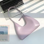 O-ni O-ni新款精選優質皮革高階時尚極簡風月牙包/法棍包(bag-6066) 紫色