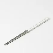 【MUJI 無印良品】不鏽鋼方筷(可機洗)/23cm/白灰