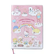 Sanrio 三麗鷗 2025 B6 方格週記事手帳 年曆 行事曆 日誌 三麗鷗家族