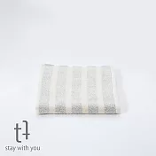 【日本TT毛巾】日本製100%有機純棉毛巾－多色任選  (雲霧條紋灰)