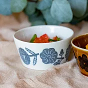 【日本Minoru】Rikka北歐花草 陶瓷餐碗280ml ‧ 白