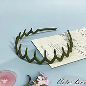 【卡樂熊】基本磨砂純色齒梳造型髮箍(五色)- 綠色