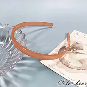 【卡樂熊】簡約透光果凍膠感造型髮箍(六色)- 亮橘色
