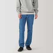 【MUJI 無印良品】男吉貝木棉混丹寧直筒褲 28 藍色