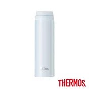 【THERMOS 膳魔師】可進洗碗機不鏽鋼90度輕鬆開蓋真空保溫杯500ml(JOR-500-WHGY) 白灰色