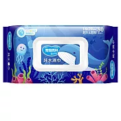 奈森克林 海洋鯨魚純水濕巾80抽(加大加厚掀蓋)