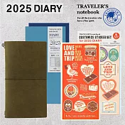 【獨家套組】TRC Traveler’s Notebook 2025週間手帳限定組合- 橄欖綠