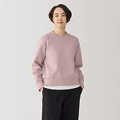 【MUJI 無印良品】女二重織裏毛圓領衫 S 煙燻粉