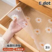 【E.dot】透明印花防霉防潮抽屜防滑墊 (廚櫃墊 / 桌墊 / 保潔墊) 雛菊