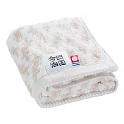 【日本HAYASHI】針織騰紋 純棉甘撚今治手巾 ‧ 杏駝