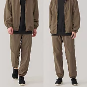 【MUJI 無印良品】男撥水加工尼龍防風褲 XL 卡其