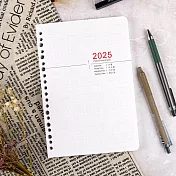 【conifer綠的事務】2025年25K直式週誌內頁/補充式內頁★20孔6孔通用★ 25K直式週誌內頁