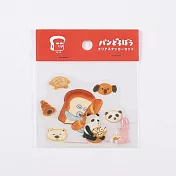 【日本Green Flash】麵包小偷 透明貼紙2入組 ‧ 排列麵包