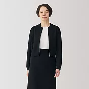 【MUJI 無印良品】女米蘭諾螺紋外套 M 黑色