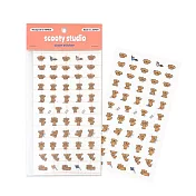 【日本FRONTIER】scooty studio 透明貼紙(2張入) ‧ 查理狗狗(小)