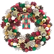 【日本Green House】Xmas聖誕 精美裝飾花圈(L) ‧ 聖誕彩球