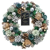 【日本Green House】Xmas聖誕 精美裝飾花圈(L) ‧ 森林松語