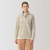 【MUJI 無印良品】女再生刷毛套衫 L 粉米