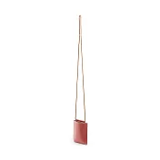 【MUJI 無印良品】手染滑革迷你隨身側包 紅色